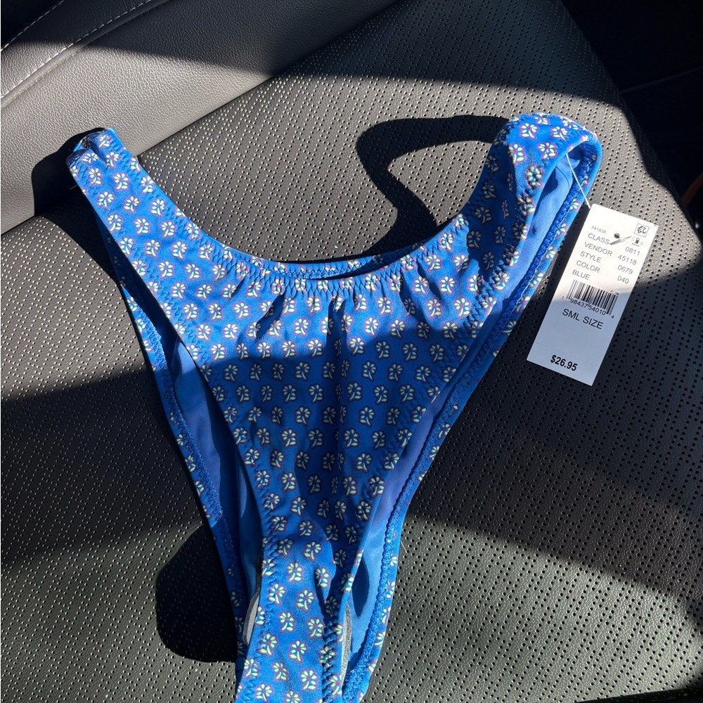 Pacsun swim bottoms blue floral